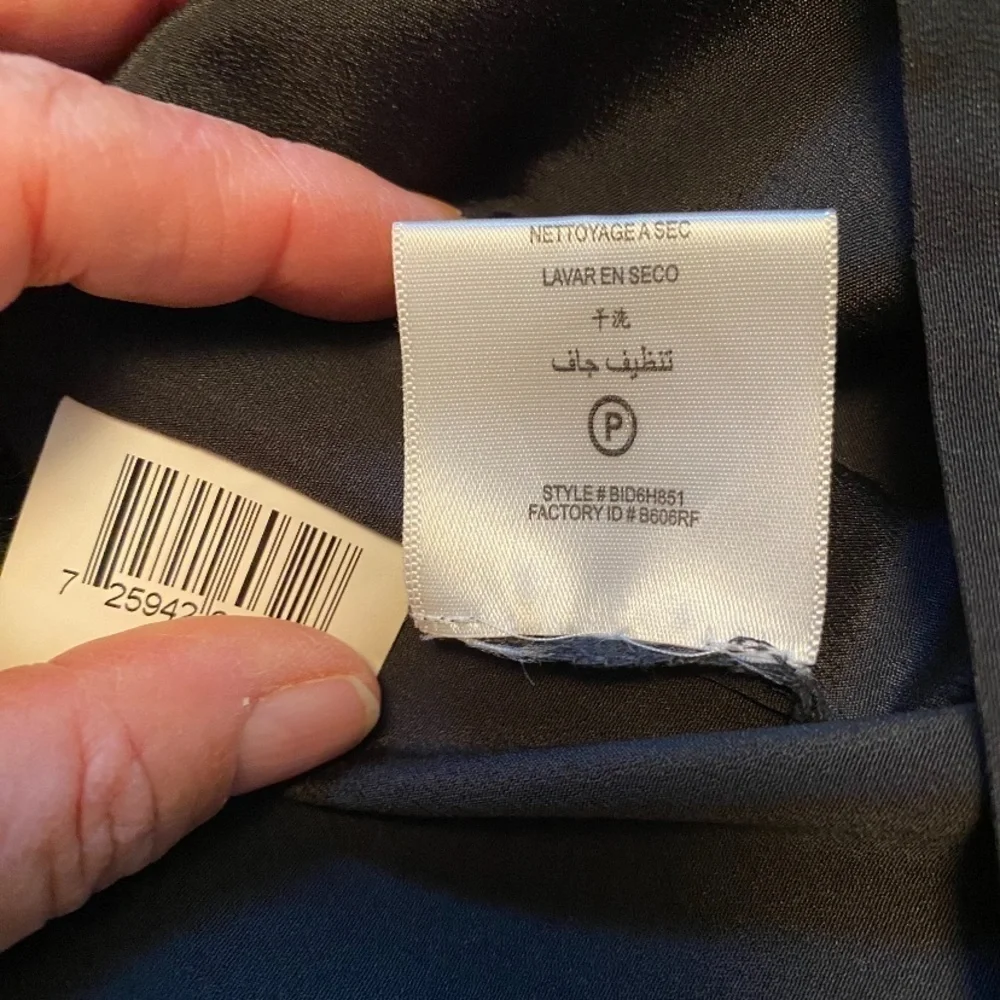BCBG off the shoulder black dress L